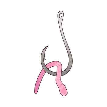 Illustration of fishing bait vector