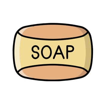 A soap bar with the word soap on it vector