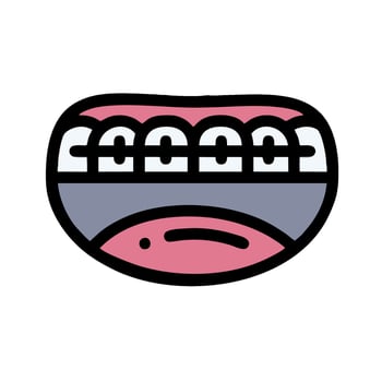 A cartoon tooth with a smile on it vector