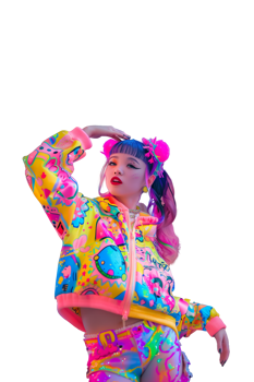 Unidentified Japanese anime cosplay pose in Bangkok, Thailand, isolated on transparent background png