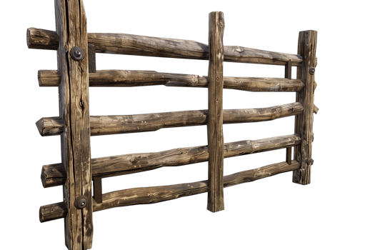 Wooden fence isolated on transparent background png