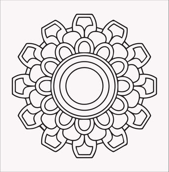 Mandala Design Ideal for Coloring Books and Art Patterns vector