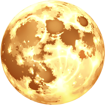 Bright Yellow Full Moon Graphic png