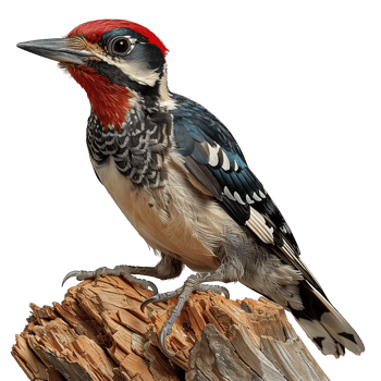 Great spotted woodpecker, Dendrocopos major, isolated on transparent background png