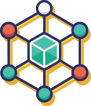 The logo for the blockchain vector