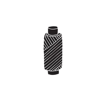 Hand drawn doodle sketch threads spool vector