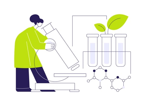 Microbial pesticides innovations abstract concept illustration. vector