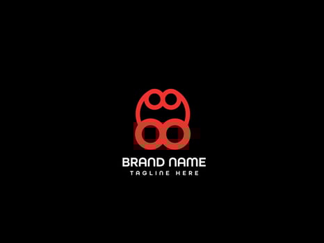 monogram branding logo design vector