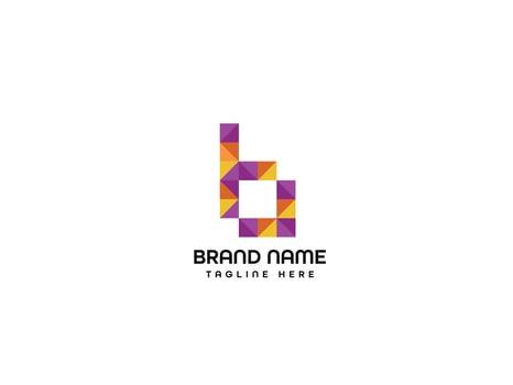 B modern letter logo design vector
