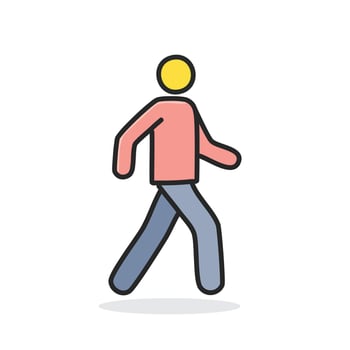 Person walking icon vector