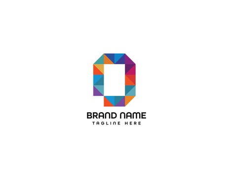 D modern letter logo design vector