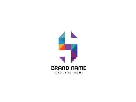 S modern letter logo design vector