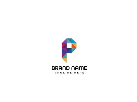 P modern letter logo design - p letter logo vector