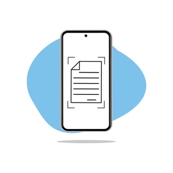 Scan, capture Document concept illustration flat design . modern graphic element vector