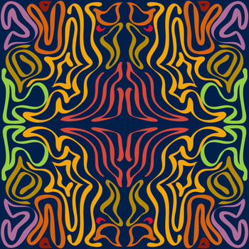 Seamless, pattern, , image showcases a complex and vibrant abstract tribal pattern. vector