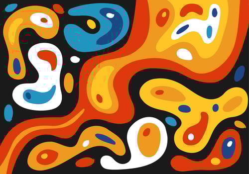 Abstract contrast vibrant wall art poster, brochure, flyer templates, contemporary collage. Organic line abstract pattern, hand drawn design, simple wallpaper. Biomorphism concept art vector