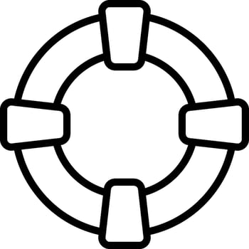 Life preserver icon coloring page vector
