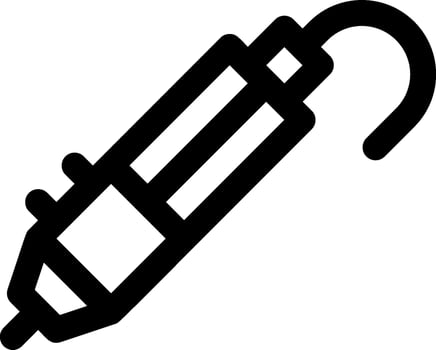 A black and white pen icon on a white background vector