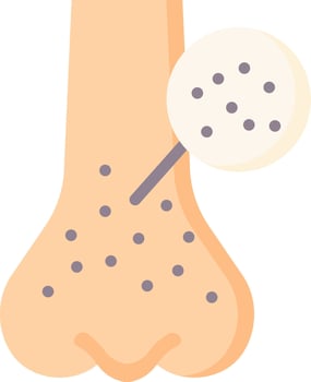 A person with a nose and a needle vector