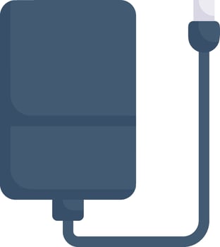 A blue power adapter with a cord attached to it vector