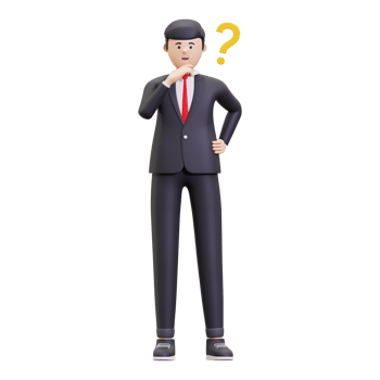 3d Businessman Having Question Illustration png