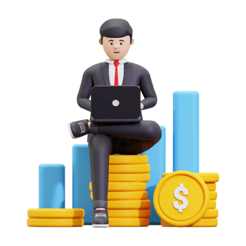 3d Business growth Illustration png