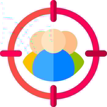 A target with people in it vector