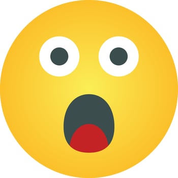 A yellow emoticion with a big mouth vector