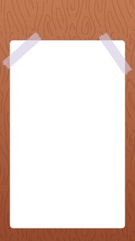 Cartoon story template with wooden texture background. Hand-drawn elements with space for text. vector