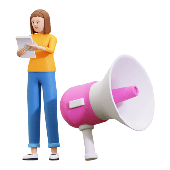 3d Employee Recruitment Announcement Illustration png
