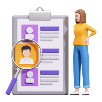 3d Online Hiring And Recruitment Illustration png