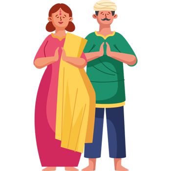 couple in indian traditional costumes png
