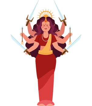 goddess durga traditional navratri festival png