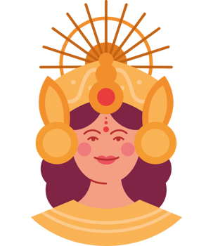 goddess durga face of navratri festival png