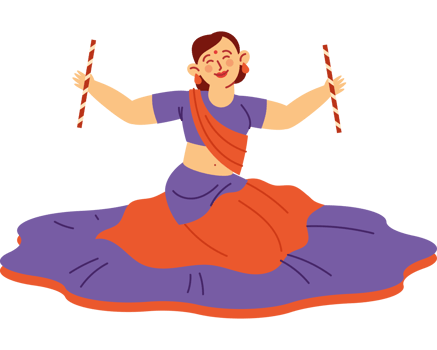 woman during the navratri festival png