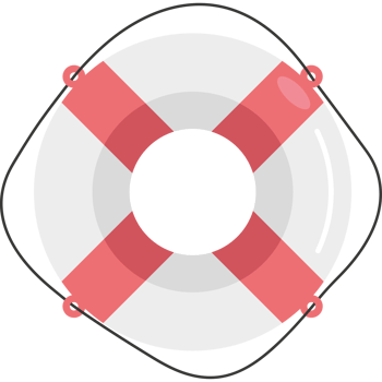 lifebuoy with white stripes and a rope png