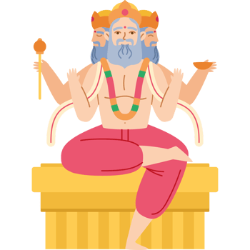 hindu lord brahma sitting png