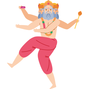 ancient indian hindu god brahma png