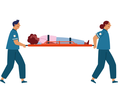 paramedics provide first aid to injured person png
