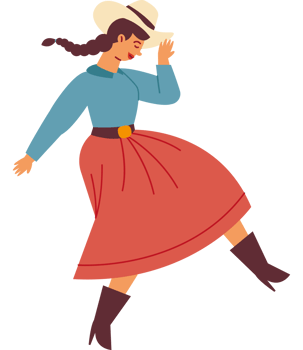 cowgirl girl dancing at the country music png
