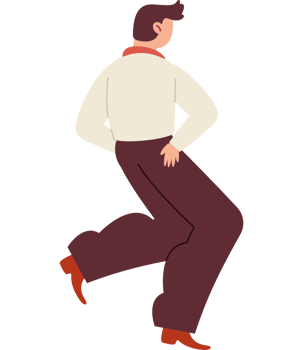 man in traditional country western clothes dancing png