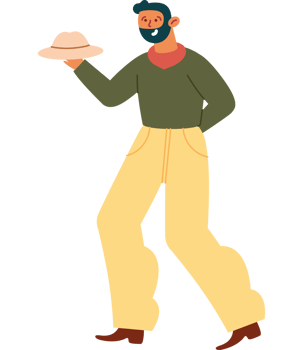 portrait man in cowboy hat png
