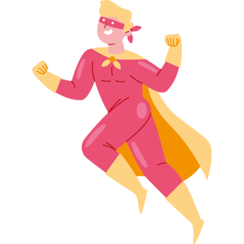 superhero with mask and posing png