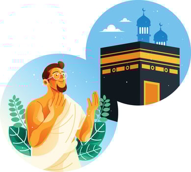 Islamic Hajj Pilgrimage vector