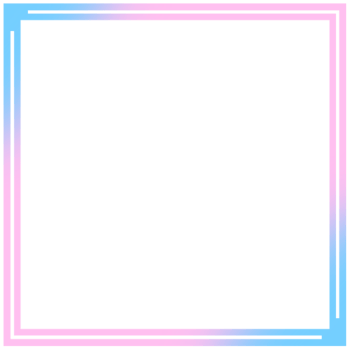 A pink and blue square frame on a transparent background png