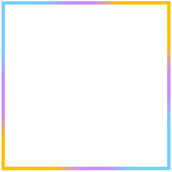 A colorful square border, yellow, purple and blue frame png