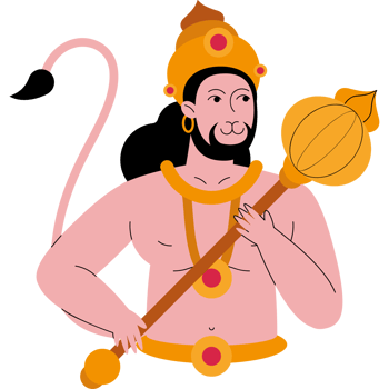 cartoon lord hanuman is god png