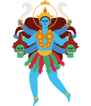 goddess kali celebration during diwali festival of india png