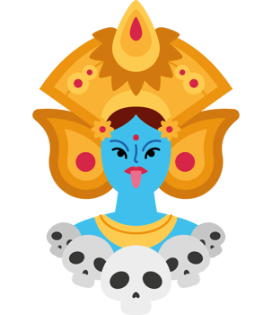 portrait of hindu goddess kali png