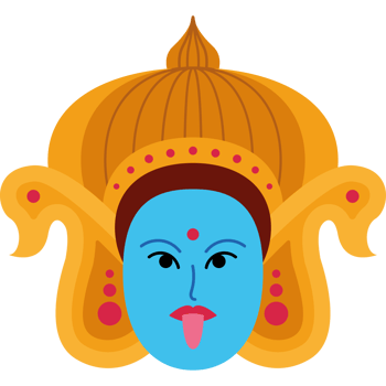 head of goddess kali hindu deity png